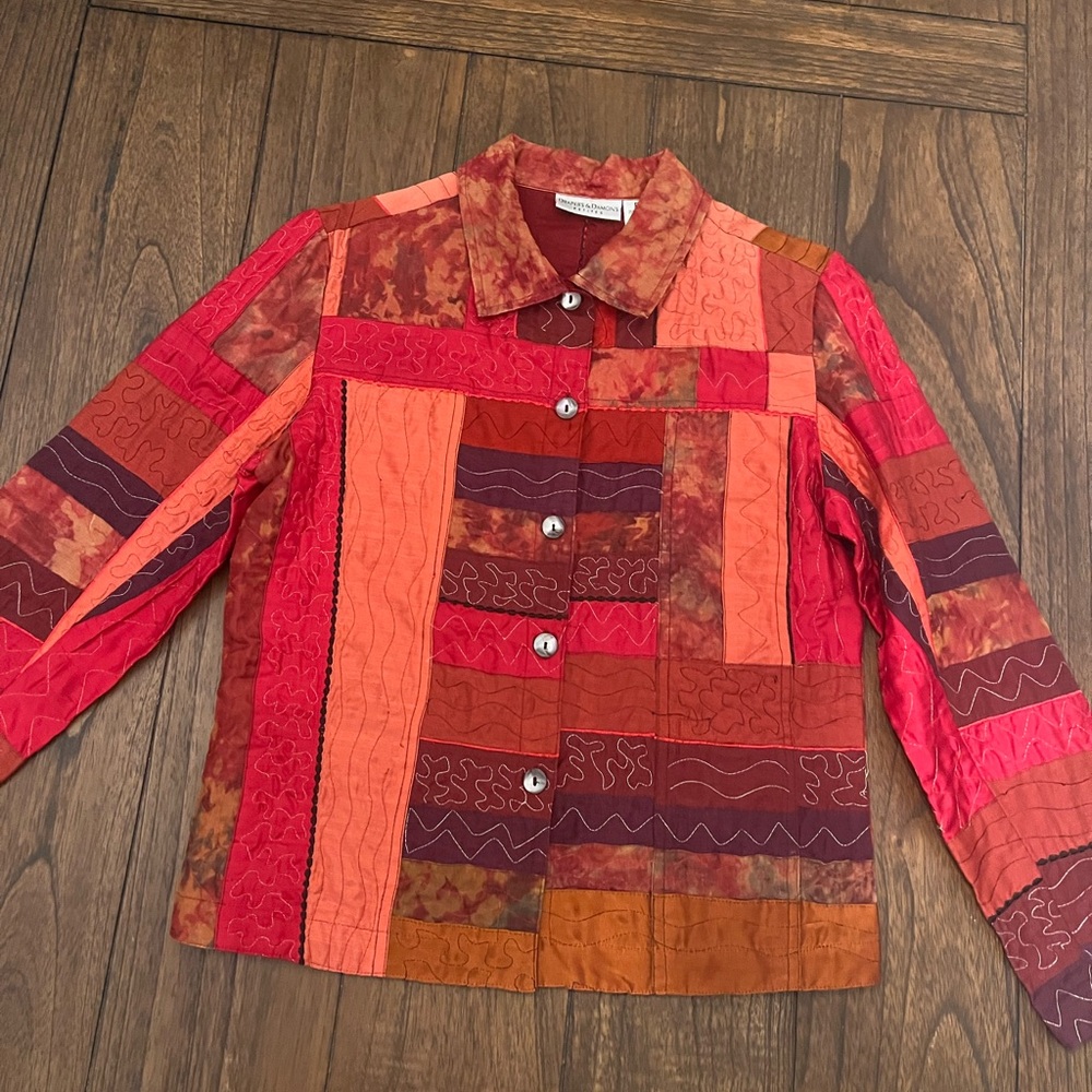 Boho Quilted Patchwork Jacket Draper’s & Damon’s … - image 1
